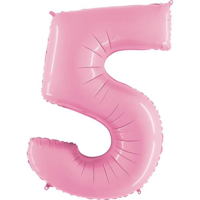 Μπαλόνι 66 εκ παστέλ ροζ Αριθμός 5