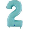26" Μπαλόνι παστέλ Γαλάζιο Αριθμός 2