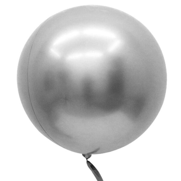 Μπαλόνι Chrome ασημί σφαίρα 22″