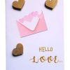 Κάρτα Αγάπης Hello Love χρυσές καρδιές