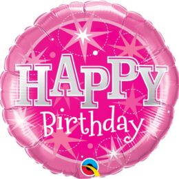 18" Μπαλόνι Happy Birthday Pink Sparkle