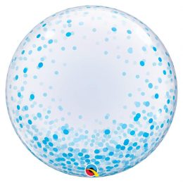 Μπαλόνι bubble με Μπλε Κονφετί