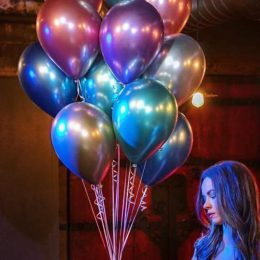 11'' Chrome Μπλε λάτεξ μπαλόνι