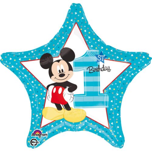 Μπαλόνι αστέρι Mickey Mouse 1st Bday 43 εκ