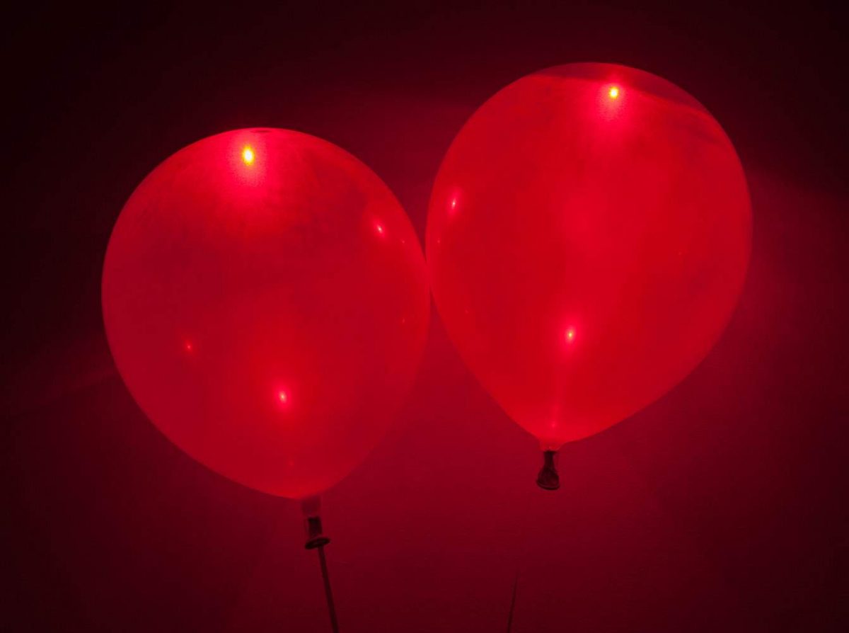 Κόκκινο Μπαλόνι με φωτάκι LED (2 τεμ) φωτεινά μπαλόνια