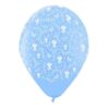 12"Μπαλόνι τυπωμένο λουλουδάκια γαλάζιο