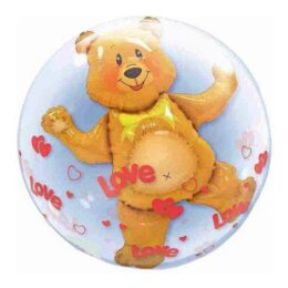 24'' Μπαλόνι αγάπης bubble Αρκουδάκι 'Love'