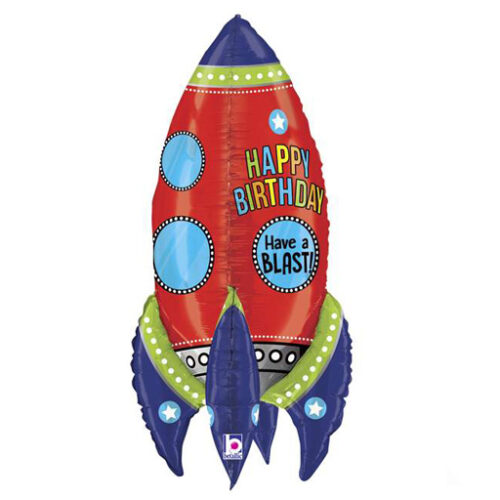 Μπαλόνι Πύραυλος 3D Happy Birthday