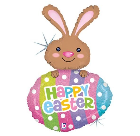 42" Μπαλόνι Λαγουδάκι με αυγό ''Happy Easter"