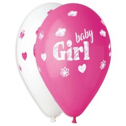 12" Μπαλόνι Baby Girl σκίτσο