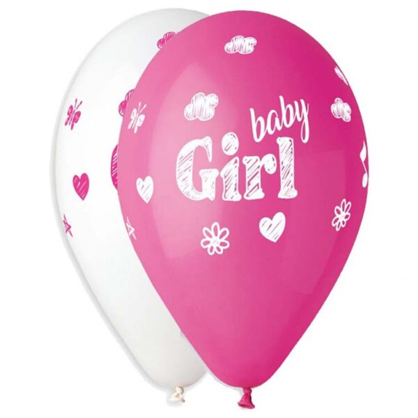 12" Μπαλόνι Baby Girl σκίτσο