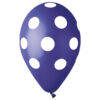 12" Μπαλόνι μπλε με λευκό πουάω