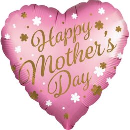 Μπαλόνι Καρδιά σατέν "Happy Mothers Day" 71 εκ