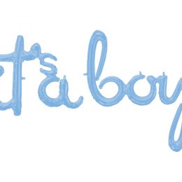 Μπαλόνι παστέλ μπλε 'Its a boy' (2 τεμ)