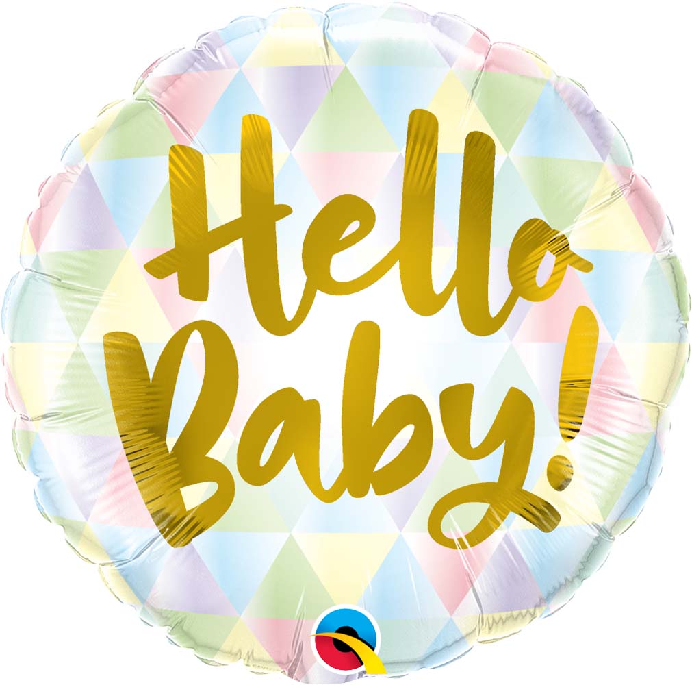 Μπαλόνι γέννησης Hello Baby παστέλ 46 εκ