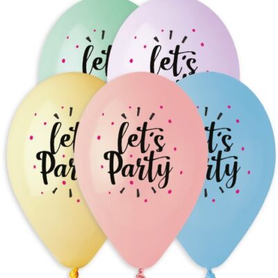 12" Μπαλόνι Let's Party παστέλ αποχρώσεις