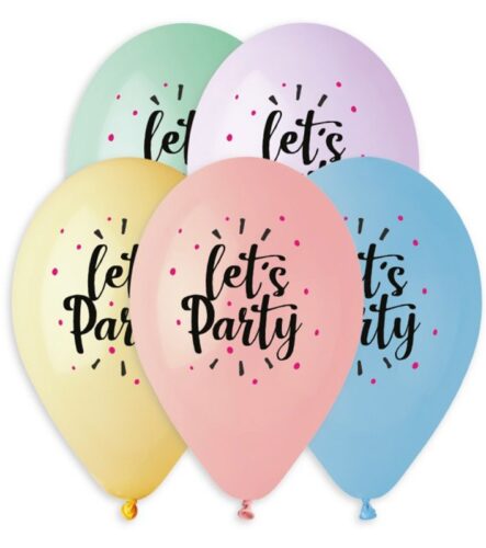 12" Μπαλόνι Let's Party παστέλ αποχρώσεις