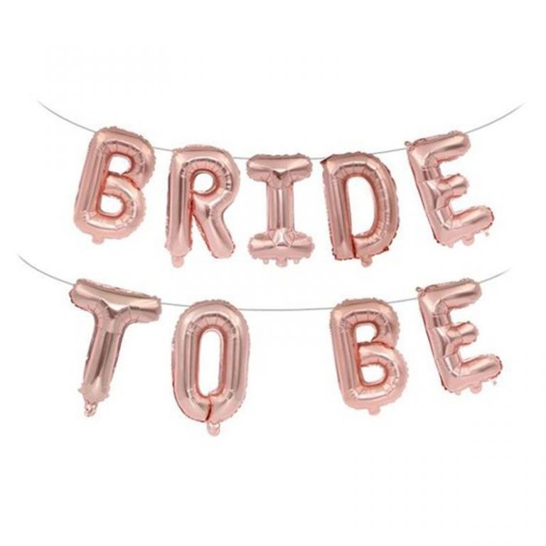 Μπαλόνι ροζ χρυσό Bride to be (9 τεμ) μπάτσελορ αξεσουάρ