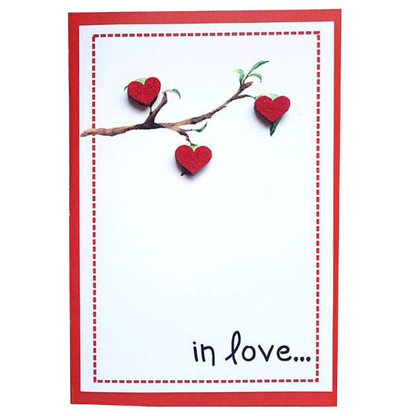 Κάρτα Αγάπης Δέντρο αγάπης με καρδιές