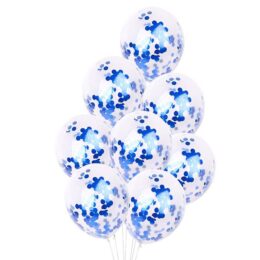 Διάφανο μπαλόνι με σκούρο μπλε κονφετί