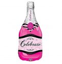 Μπαλόνι ροζ μπουκάλι κρασιού "celebrate" 99 εκ