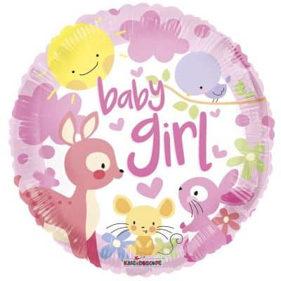 Μπαλόνι γέννησης Ζωάκια Baby Girl 45 εκ