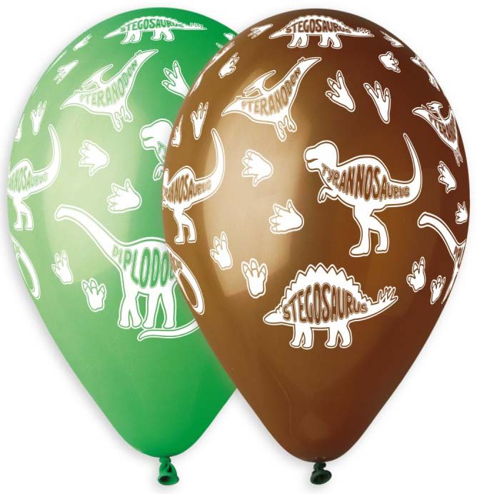 12" Μπαλόνια τυπωμένα Δεινόσαυροι
