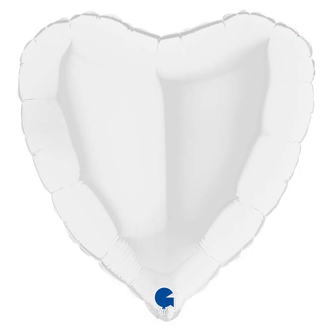 Μπαλόνι λευκή καρδιά 18"