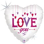Μπαλόνι αγάπης Κρεμαστές Καρδιές "Love You" 46 εκ.