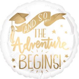 Μπαλόνι αποφοίτησης "The adventure begins" 45 εκ.