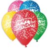 12" Μπαλόνι Happy Birthday σε 5 χρώματα