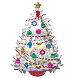 Μπαλόνι ιριδίζον Χριστουγεννιάτικο δέντρο 71 εκ.