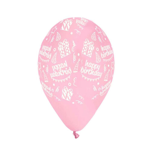 12" Μπαλόνι Happy Bday baby pink