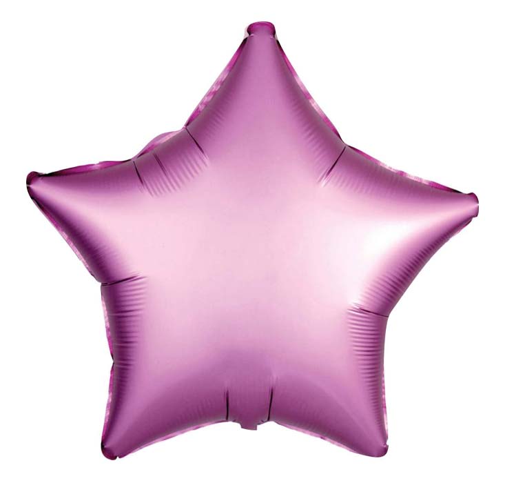 Μπαλόνι σατέν ροζ αστέρι 18"