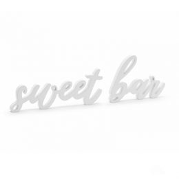 Ξύλινο διακοσμητικό τραπεζιού λευκό "Sweet Bar"