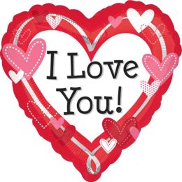 Μπαλόνι Καρδιά "I Love you" με μικρές καρδιές 45 εκ.
