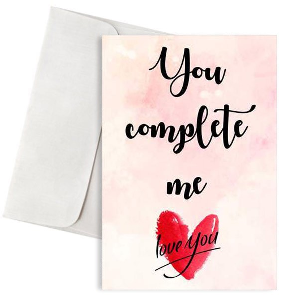 κάρτα αγάπης you complete me