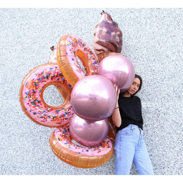 Μπαλόνι Donut ροζ