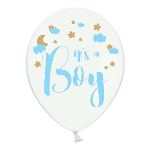 12" Μπαλόνι τυπωμένο "It's a boy" (6 τμχ)