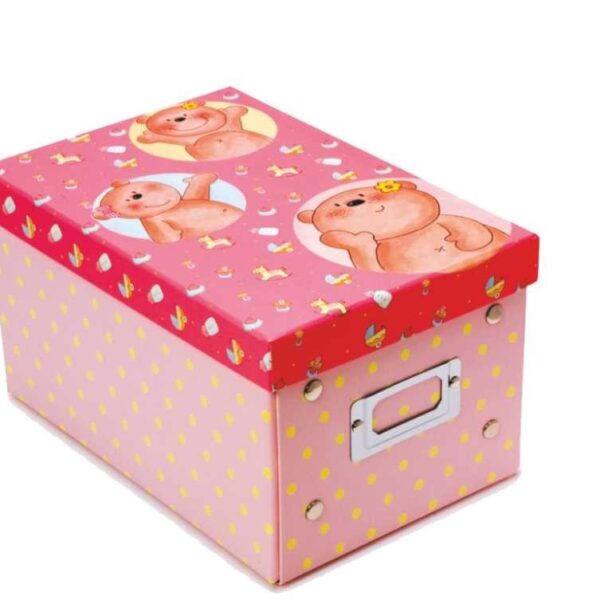 Κουτί αποθήκευσης ροζ αρκουδάκια
