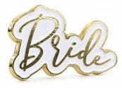 Μεταλλική χρυσή καρφίτσα "Bride"