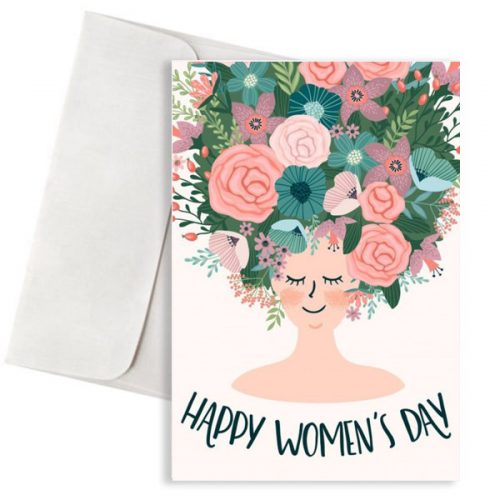 Κάρτα happy womas day με λουλούδια