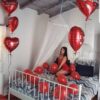 Σύνθεση μπαλονιών για επέτειο Άγιο Βαλεντίνο, ερωτευμένους σ'αγαπώ