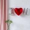 Σύνθεση μπαλονιών για επέτειο ερωτευμένους άγιο Βαλεντίνο i love u ασημί κόκκινη καρδιά