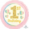 Μπαλόνι 1st Birthday Ροζ & Χρυσό