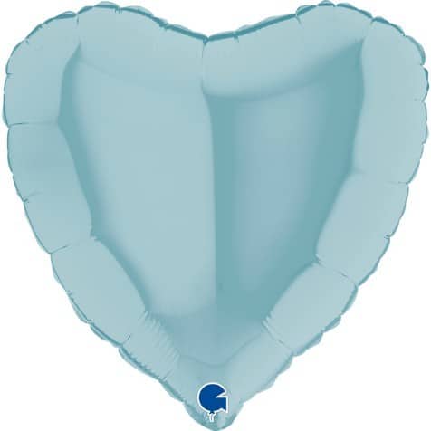 Μπαλόνι Παστέλ Γαλάζιο Καρδιά 18"