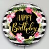 Μπαλόνι Happy Birthday Ιβίσκος