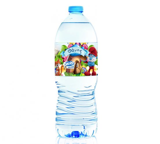 Ετικέτες για μπουκάλια νερού Στρουμφάκια