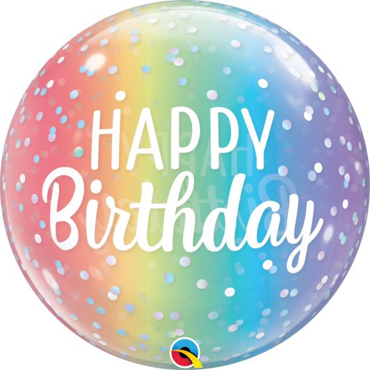 Μπαλόνι Bubble Birthday Ombre