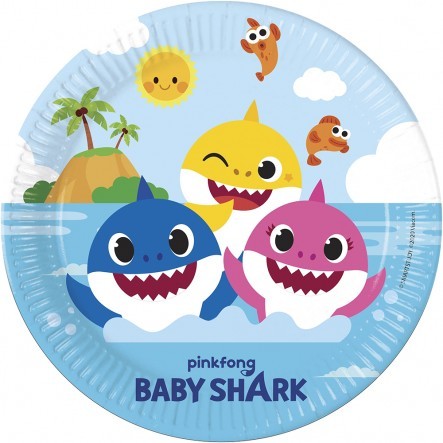 Πιάτα Baby Shark (8 τεμ)
